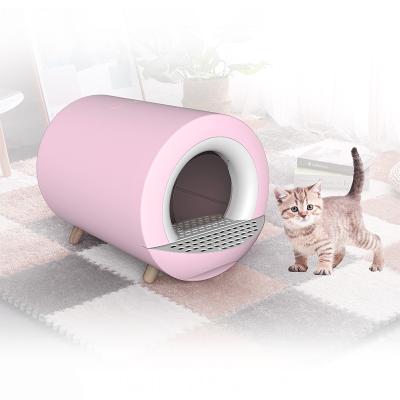 China Sustainable Brand New Plasti Cat Toilet Litter Box Portable Indoor Self Cleaning Closed for sale