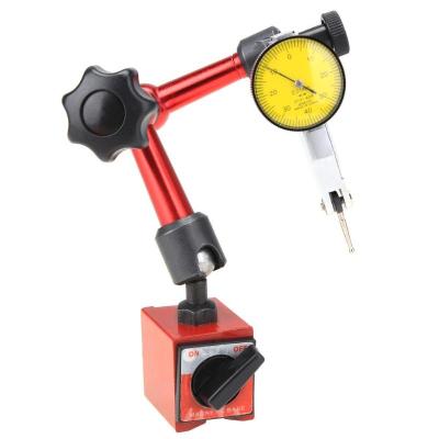 China 2 IN 1 0-0.8mm/0.01mm Dial Test Indicator With Stand + Mini Universal Flexible Magnetic Base Stand MG-33 Dial Test Display Instrument for sale