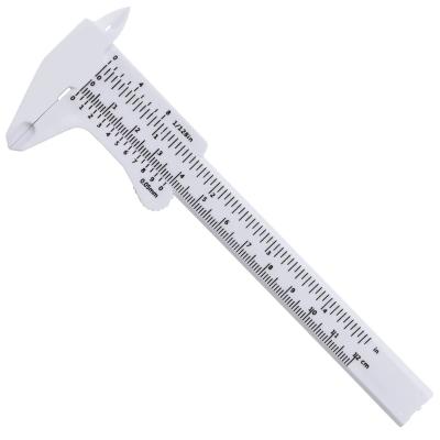 China 1PCS 0-100mm 120mm Mini Plastic Sliding Vernier Caliper Portable Plastic Measuring Tool Ruler Digital Caliper Student Ruler for sale