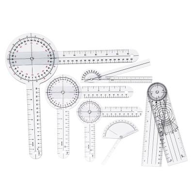 China 6pcs/set Medical Spinal Goniometer Protractors Userful Multi-Ruler Goniometer Angle Ruler 360 Degree 180 Degree CZ-7 for sale