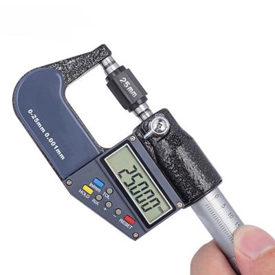 China Stainless Steel Micrometer 0.001mm Digital Electronic Micrometer Precision Gauge 0-25mm Chrome Plated Outer Diameter Micrometer for sale