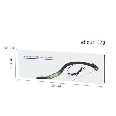 China Aluminum Alloy Metal Tattoo To Trace Linework Auxiliary Level Customized Permanent Makeup Arch Microblading Eyebrow Horizontal Ruler Bow for sale