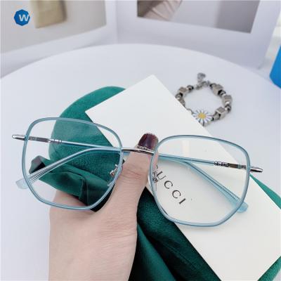 China Function optical glasses 2021 retro art men and women anti-blue light glasses with aluminum alloy myopia frame anti-blue light glasses for sale