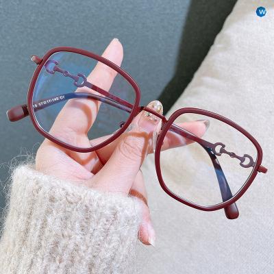 China 2021 Retro Art Men and Women Anti-Blue-Ray Anti-Blue-Ray Glasses Anti-Blue-Ray Eyeglasses Function Optical Glasses TR90 Myopia Glasses for sale