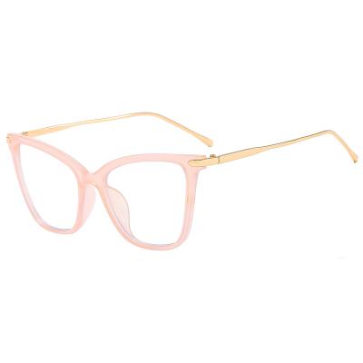 China Fashionable Women Fashion Cat Eye Optical Eyewear PC Frame Luxury Designer Eyeglasses Anti Blue Light Square Classical Computer Glasses for sale