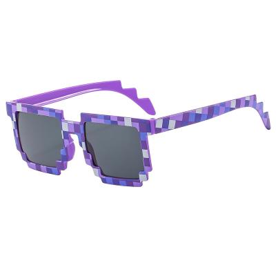 China High Quallity Custom Hot Sale Pixel Glasses Men and Women Mosaic Party Glasses Pixel Sun Glasses Cute Luxury Brand Sunglasses for sale