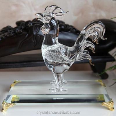 China China Custom Crystal Glass Antique Animal Figurines For Business Gift for sale