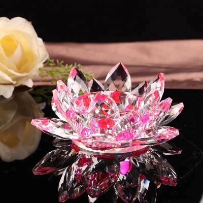 China Europe lotus flower tea light crystal candle holder for party table on sale for sale