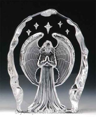 China China Wholesale Crystal Glass Iceberg Angel Figurine For Souvenir Home Home Favor for sale