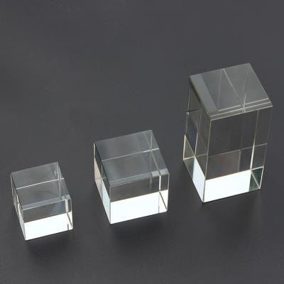 China Europe 3d good quality crystal cube empty K9 laser crystal cube for sale