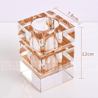 China Plastic Crystal Glass Plastic Pen Holder Stand for Business Gift for sale