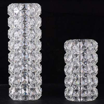 China Simple Modern Crystal Glass Flower Vase For Cheap Decoration for sale