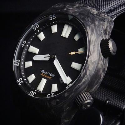 China Auto Date Customize Watch Automatic Movement Watch Automatic Mens Forged Carbon Watch for sale