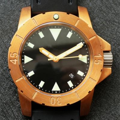 China Top Luxury Brand Water Resistant Automatic Dive Bronze Watch With Silicone Band Watch Face Making Watches for sale