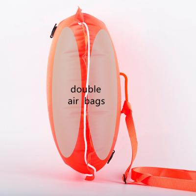 China Dual Airbags and Easier to Catch Open Water Swim Safety Buoy 18L Float Tow for Safe Swimming for sale