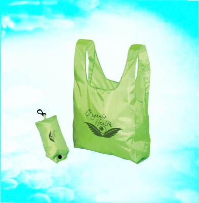 China Polyester Wholesale Folding Folding Shopping Bag Custom Reusable Pouch for sale