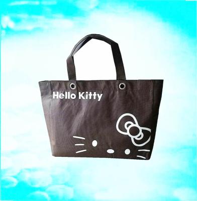 China Custom non-woven wholesale cute hello kitty handled shopping bag for sale