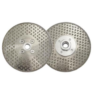 China M14 thread double Diamond Granite Saw Blade Cutting shdiatool 5 sided ceramic marble stone inch 125mm sided plated granite tools grinding tool for sale