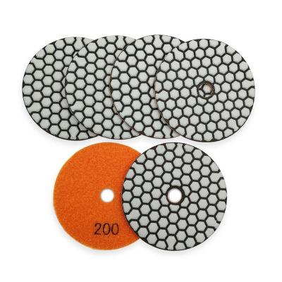 China Polish Pad Diatool 4 Inch 200 Grit Diamond Granite Concrete Marble Stone Polishing Pads for sale