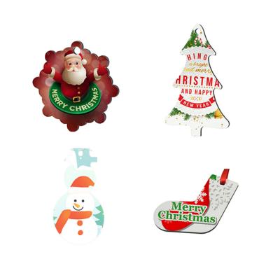 China Wooden Christmas Printing Diy MDF Ornament Sublimation Wooden Blank Pendant For Christmas Tree for sale