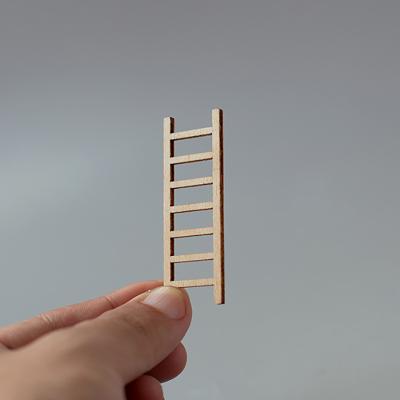 China / Miniature Doll Photography DIY Props Mini Wood Ladder Stairs Model Bedroom Decor Miniature Indoor Landscape for sale