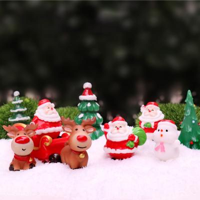 China China 20 Styles Christmas Landscaping Miniature For Home Children Toy Gift Santa Claus Snowman Figures Christmas Animals Decoration for sale