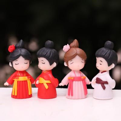 China China Couple Lovers Lovers, Mini Figures and Miniature, DIY Mini Greenhouse Figures, Cake Decorating Figurines, Valentine's Day Present for sale