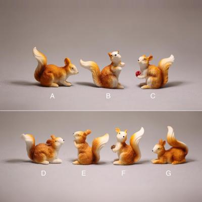 China / Forest Animals Model Resin Craft Squirrel Miniatures Model for Mini Greenhouse Landscape Decor Garden Figures for sale