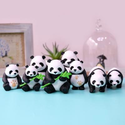 China China Cute Plastic Craft Panda Family Mini Animal Doll Toys Action Numbers Lovely Harden And Home Decoration ChildrenToy Gift for sale