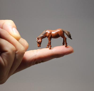 China Mini Horse Dollhouse Decoration Accessory Micro Landscape Artificial Animal Miniature Model Plastic Craft for sale