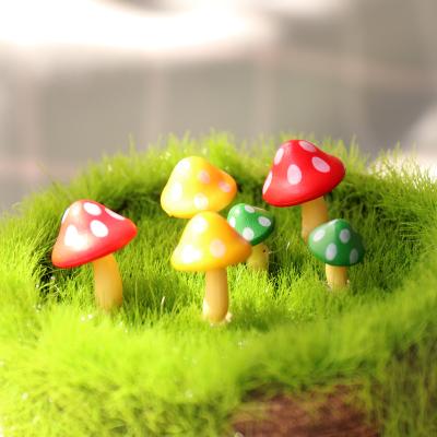 China China DIY Plants Fairy Garden Moss Landscape Decor Mini Greenhouse Miniature DIY Figurines Mini Colorful Mushroom Model Tiny for sale