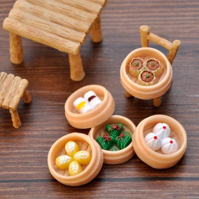 China Wooden Bucket China Food Chili Garlic Miniatures Candy Toys Candy Food Dollhouse Decor Wine Dumpling Pot Artificial Haystack for sale