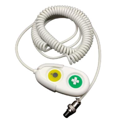 China White Nurse Call Button Silicone 2 Button Nurse Call Button Coil Cable For Nurse Call System for sale