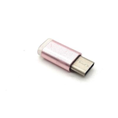 China Purple Micro USB Mobile Phone To Type-C Male Connector Adapter For Mobile Phone Cable Converter for sale