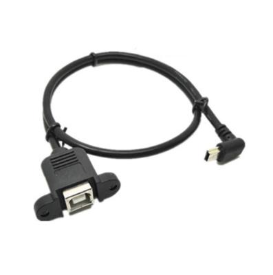 China COMPUTER 90 Degree Right Angle USB B Male To USB B Female Panel Mount Extension Cable Cable for sale