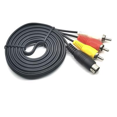 China 6FT DVD Player Din 10 Pin Male To 3 RCA Male Audio And Video Cable for sale