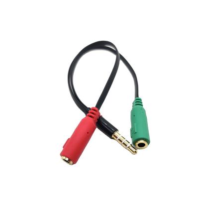 China Car Male 0.18M Y Audio Jack Extension C to 2 Jack Aux Audio Splitter Cable AUX. feminine left for sale