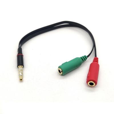 China 0.2M Car Male Y Audio Jack Extension C to AUX Audio Cable. TO. 2 Jack Left Splitter Female for sale