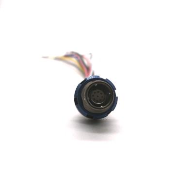 China Electronic Push Pull Circular Connector 1B 9 Pin Self Locking Female Wiring Harness for sale