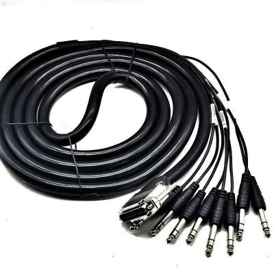 China COMPUTER 1 Meter DB25 Audio Speakers To 8 Channel TRS Telephone Jack Cable for sale