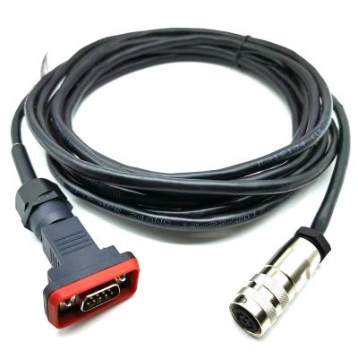 China Waterproof DB9M camera to ISGF DIN 9P connector cable 5m for sale