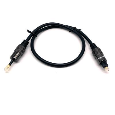 China Digital AUDIO Fiber Optic Cables Toslink Audio Jack To 3.5mm Toslink Mini Jack 1m OD 5.0mm for sale