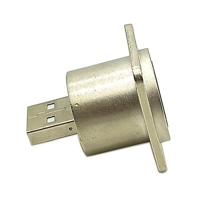 China Nickel Plated Power D Type Module Shielded Panel Mount USB 2.0 Female To Male Connector Adapter for sale