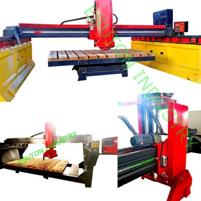 China Building Material Shops Granite Edge Marble Stone Bridge Saw Cutting Machine Infrared Laser 3 4 5 Axis Stone Chamfer Bridge Cutter CNC Cutting Machine for sale