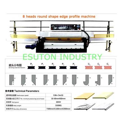 China Building Material Shops Multi Heads Edge Stone Machine For Polishing Machine Profile Sharpener For Granite Edge Polishing Machine For Marble for sale