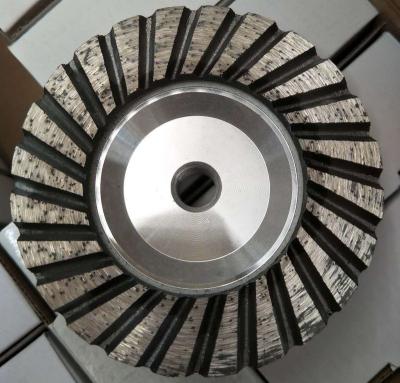 China Turbo Single Row Cup Outboard Polishing Wheel With Al.Basement for sale