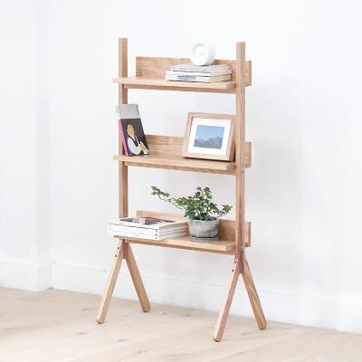 China Sustainable Modern Space Saving Solid Wood Multilayer Furniture Shoes Magazine Books Plant Rack Storage Shelf for sale