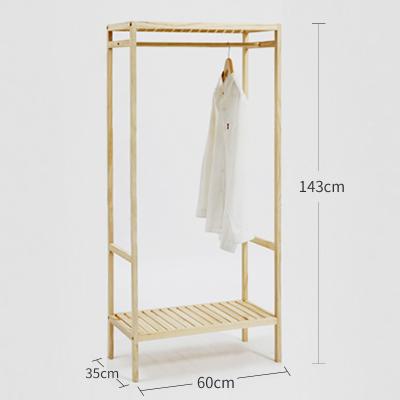 China Solid Wood Folding Type Household Floor Cloth Rustic Industrial Style Furniture Cabinet Hanging Rack for sale