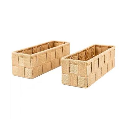 China Traditional Fashion Storage Cloth Basket Product Canvas Fabric Storage Baskets With Handles for sale