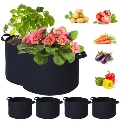 China Vegetable Plant Grow Bag Flower Plant Grow Bags 6-Pack 3 5 7 10 Gallon Aeration Cloth Pots With Handles Planting Bag for sale